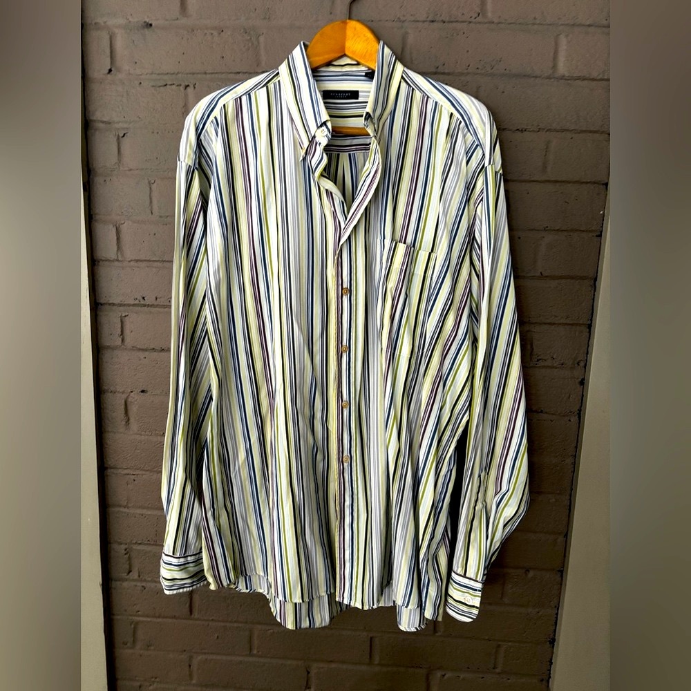 Burberry Striped button down shirt  XL